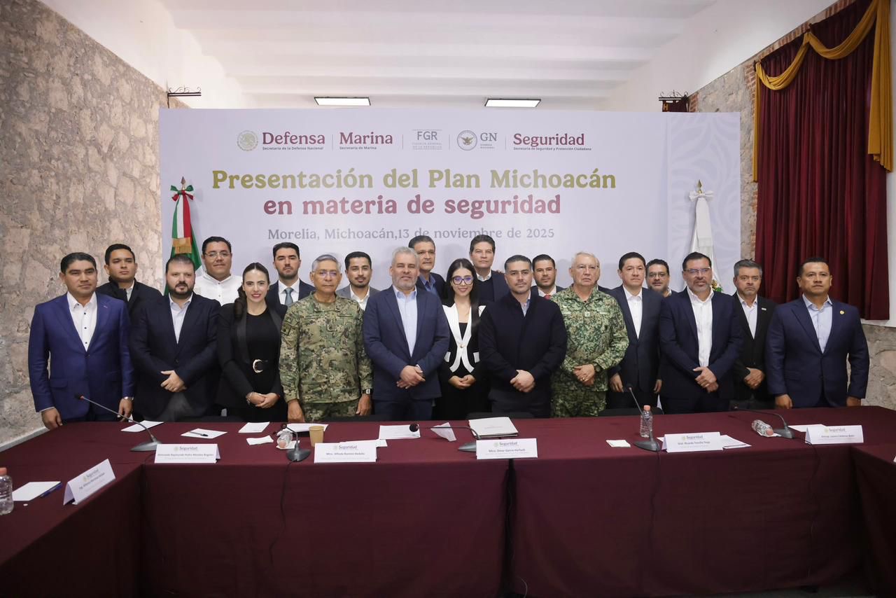 Plena coordinación en seguridad, refrendan Bedolla, Harfuch, Defensa y Semar