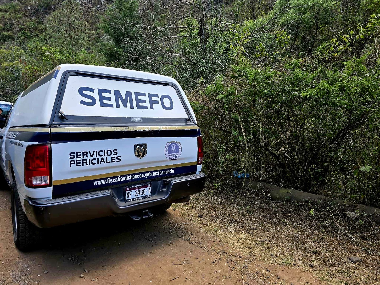 Hallan dos cuerpos calcinados junto a vehículo incendiado en Epitacio Huerta