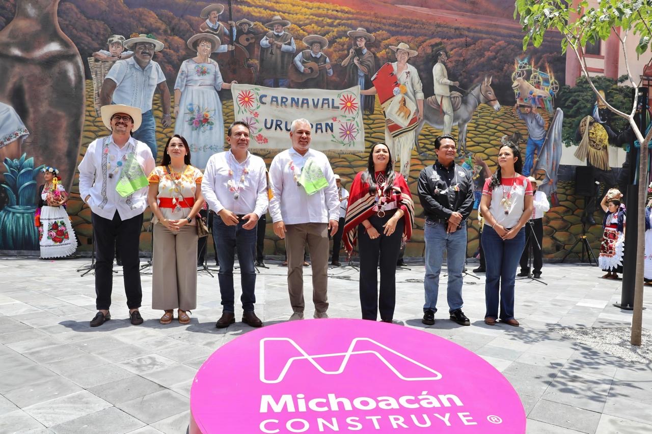 Inaugura Bedolla Centro Artesanal y Cultural “Plaza de la Ranita”, punto de encuentro para las familias de Uruapan