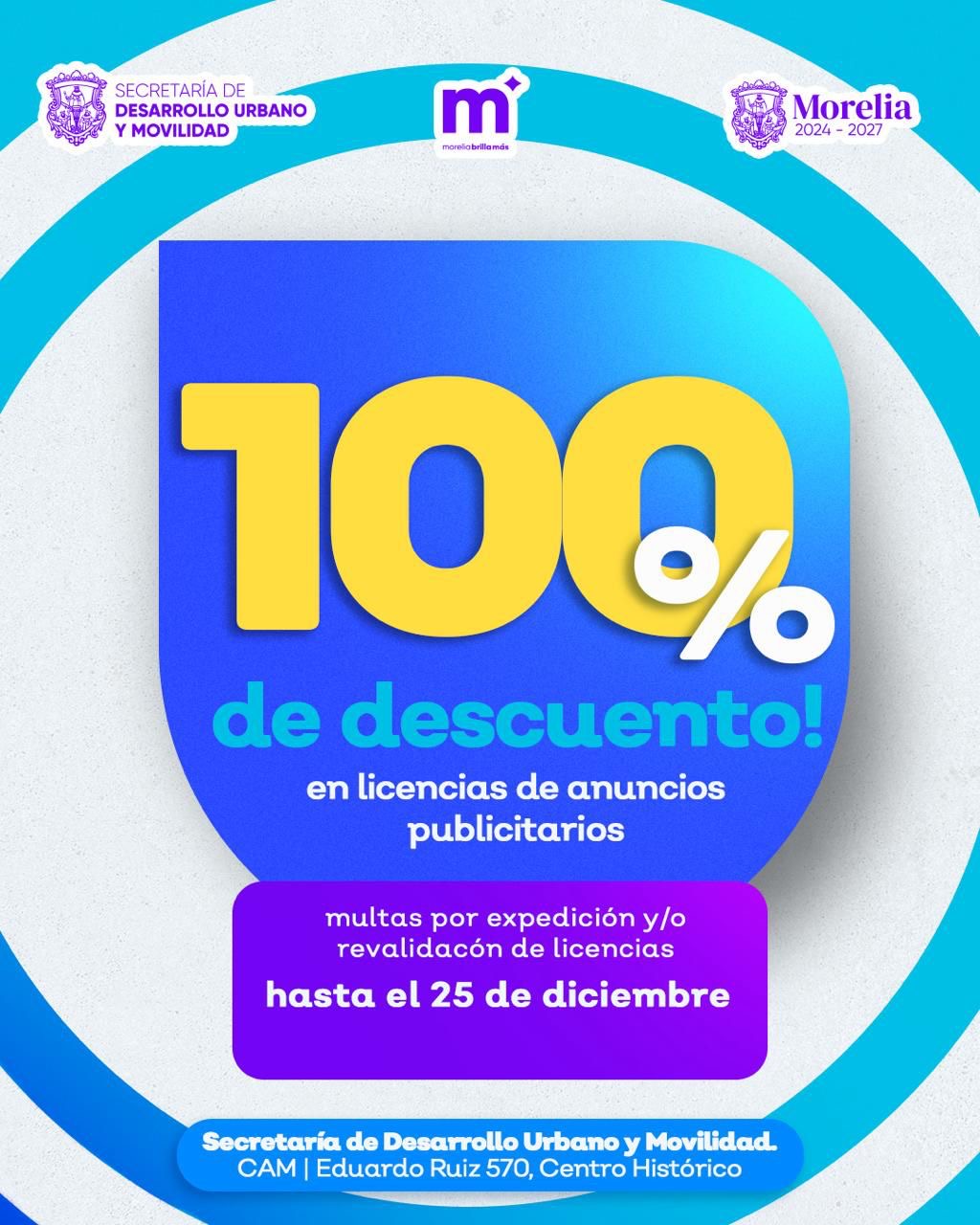 Gobierno de Morelia ofrece descuentos de hasta 100% para regularizar anuncios publicitario