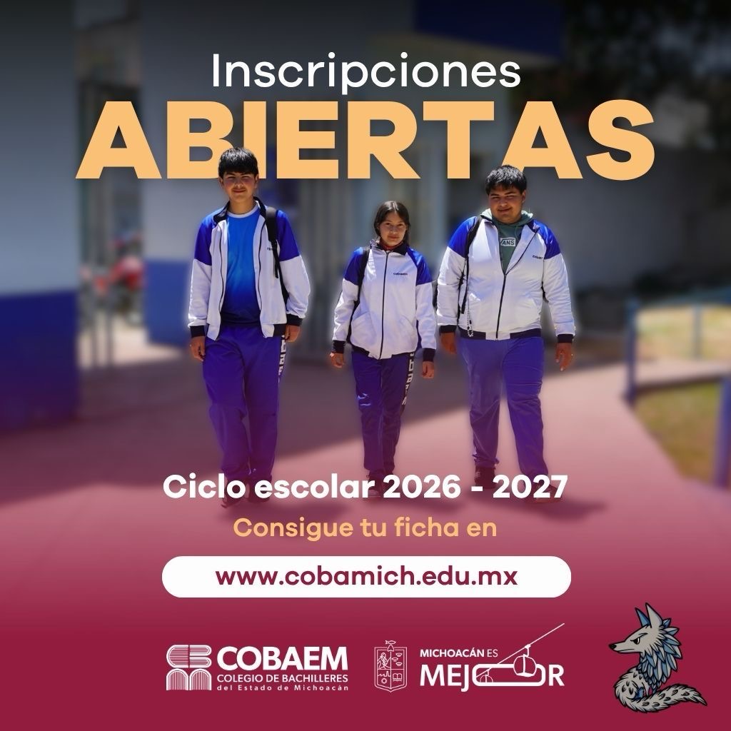 Cobaem mantiene abiertas inscripciones para el ciclo escolar 2026-2027